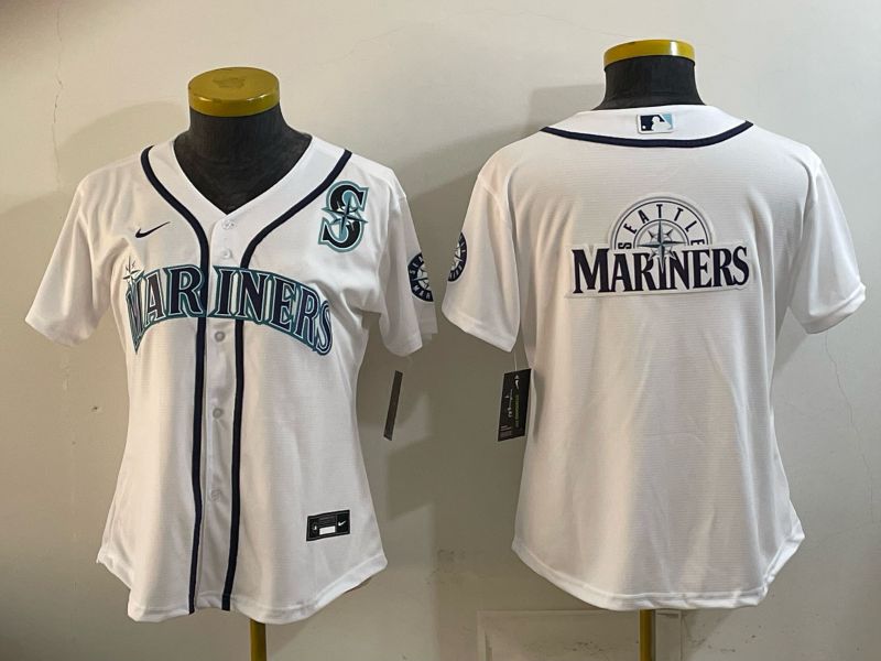 Youth 2026 Seattle Mariners Blank White Game Nike MLB Jersey style 0012